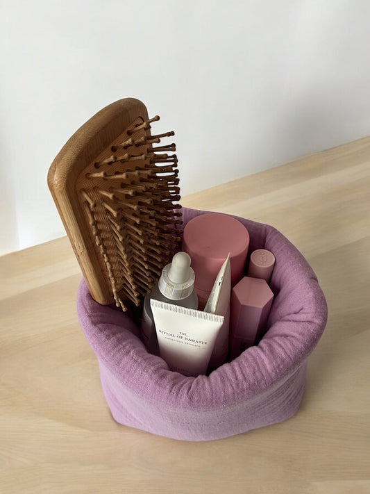 Lilac storage basket