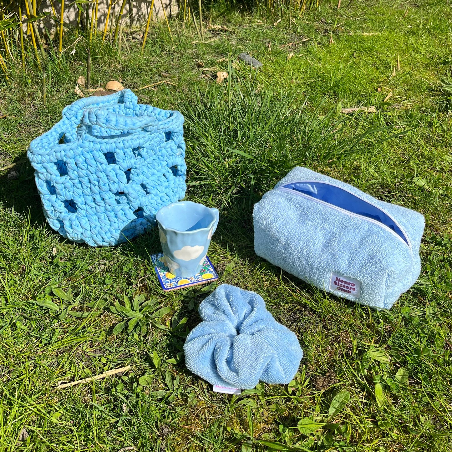 Sky blue sponge case