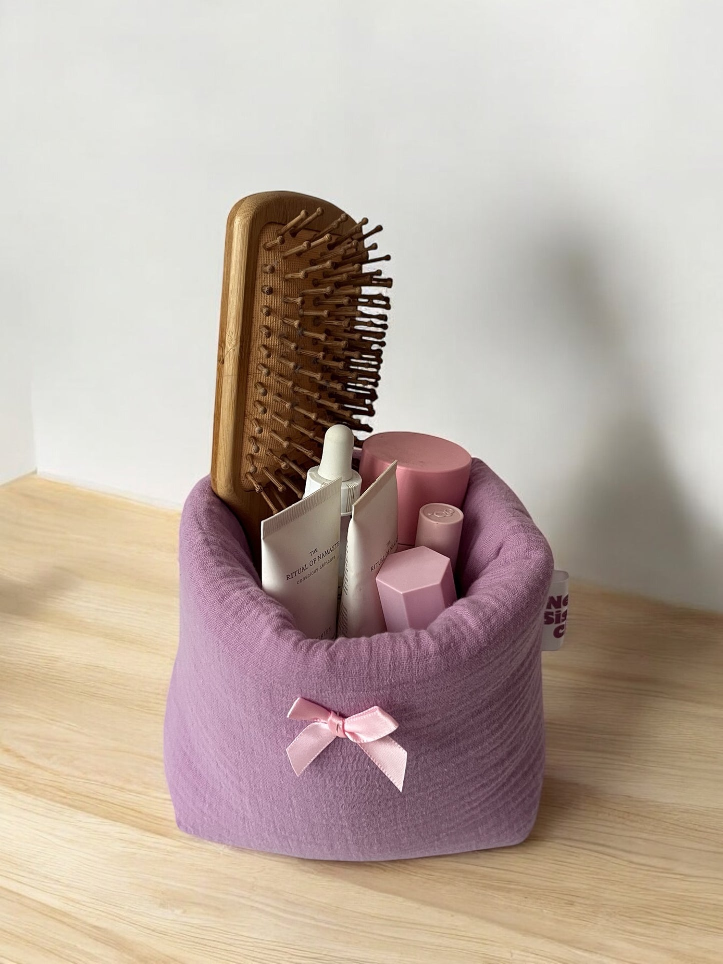 Lilac storage basket