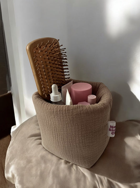 Brown storage basket