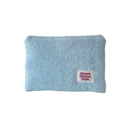 Sky blue sponge pouch