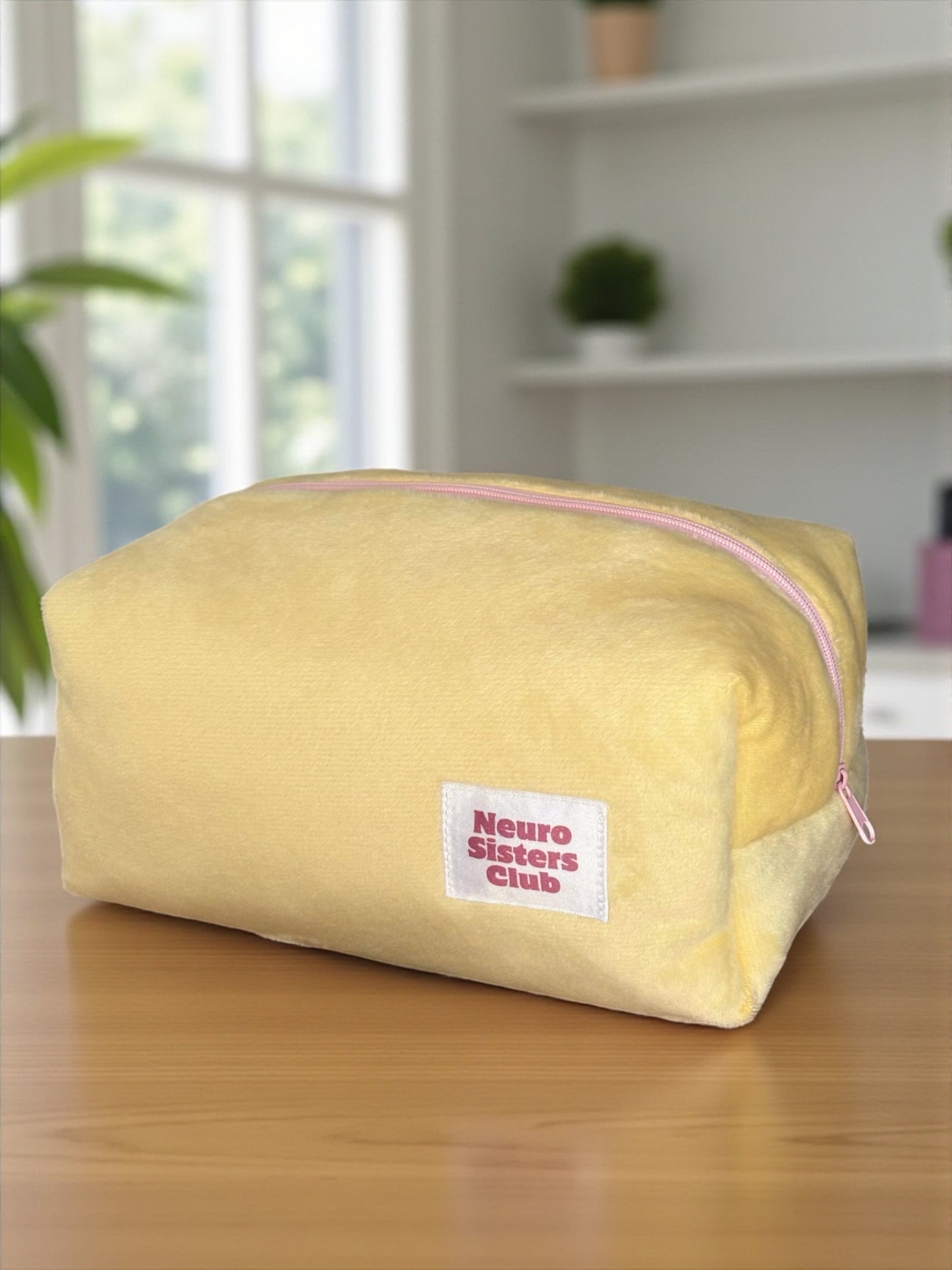 Trousse de toilette minky jaune