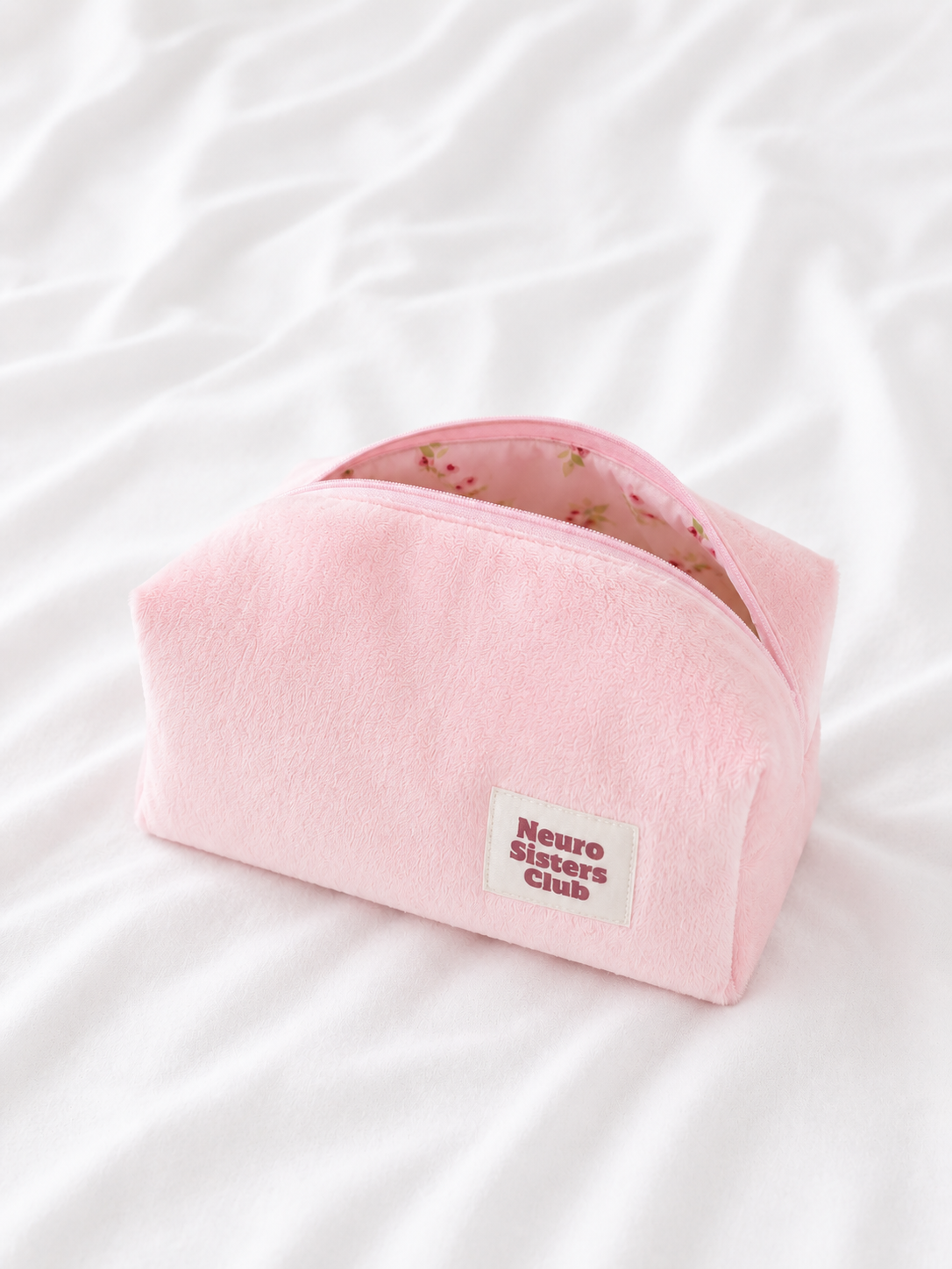 trousse de toilette minky rose