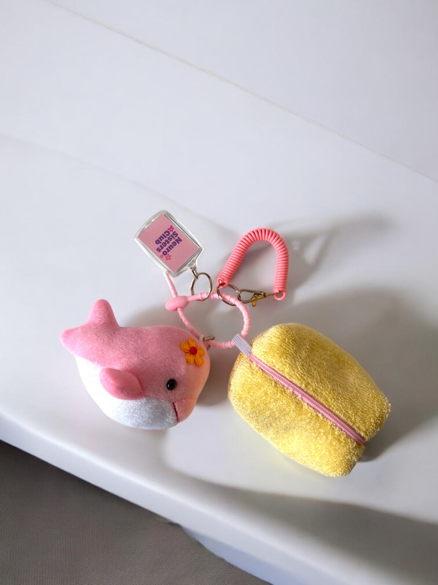 PINK WHALE BAG CHARMS