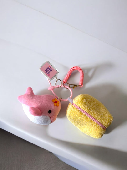 PINK WHALE BAG CHARMS