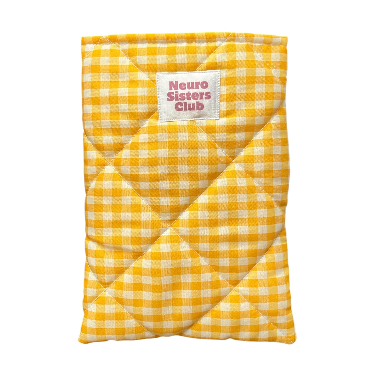 Yellow gingham book cover
