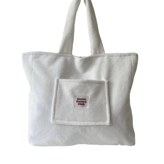 White bamboo sponge bag