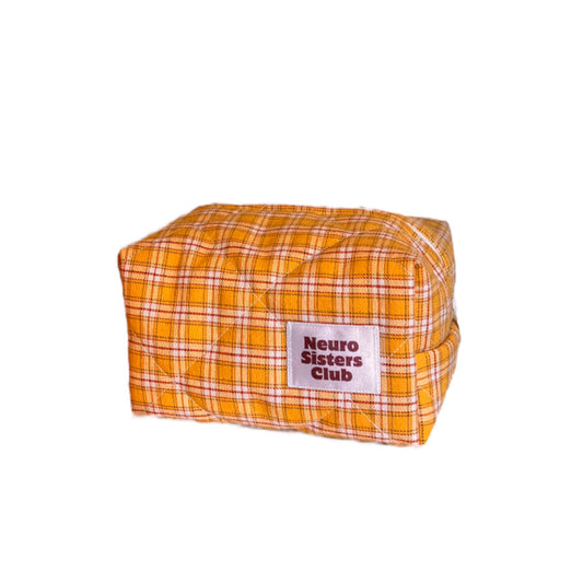 Retro upcycled makeup bag