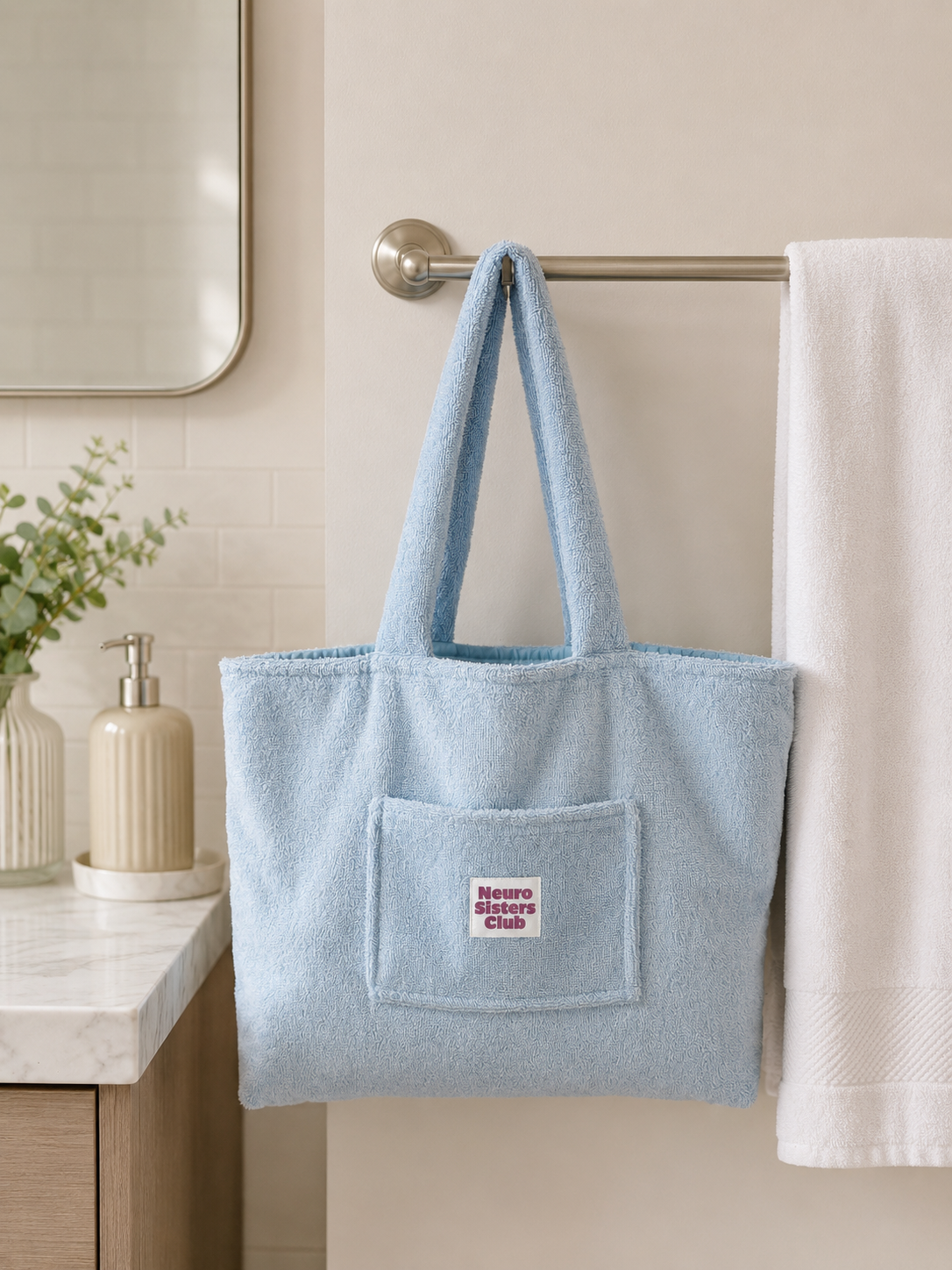 Sac en éponge bleu ciel