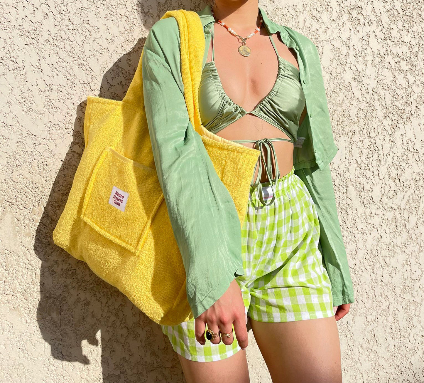 Honey yellow sponge bag
