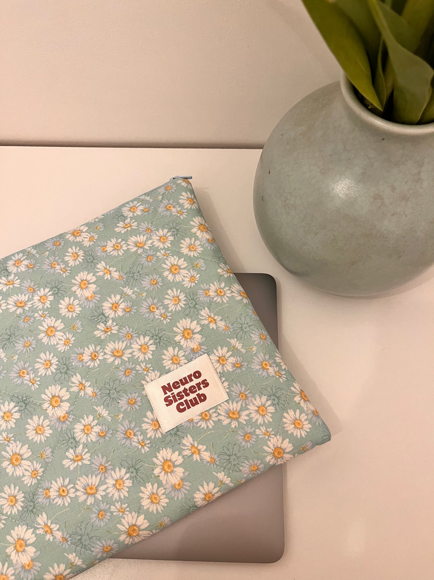 Blue flower computer case