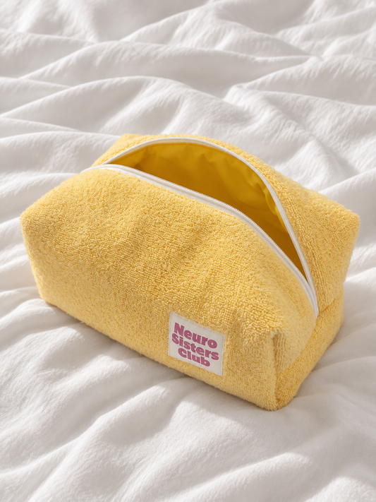 Trousse jaune pastel