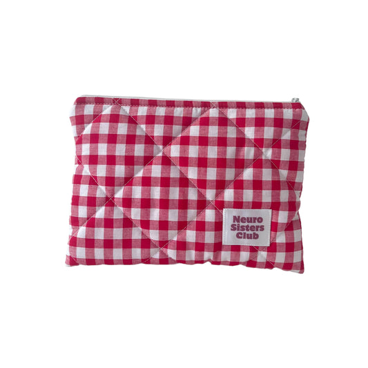 Red gingham clutch