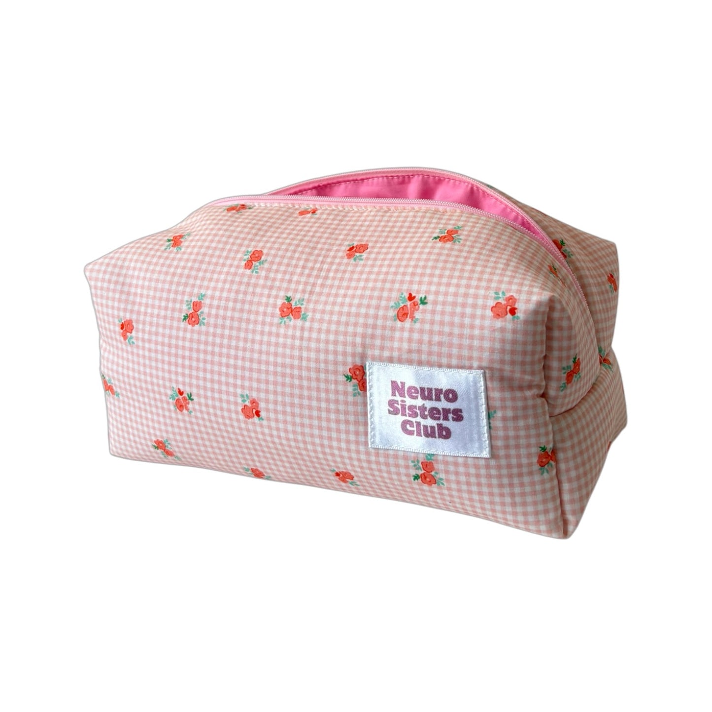 VICHY FLOWERS MAKEUP BAG