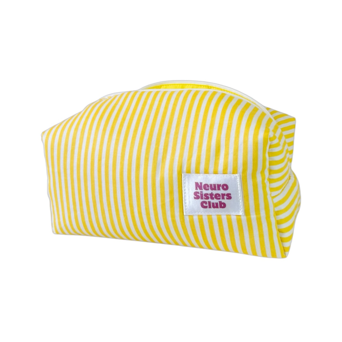 MAKEUP BAG RAYURE JAUNE