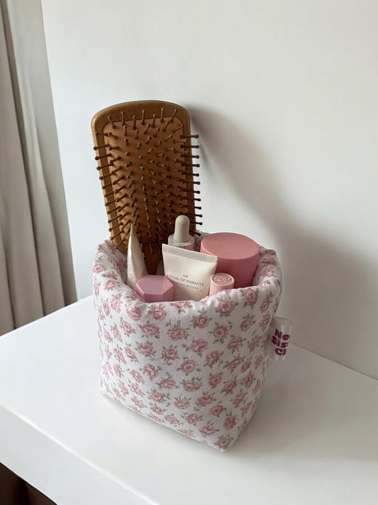 Vintage flower storage basket