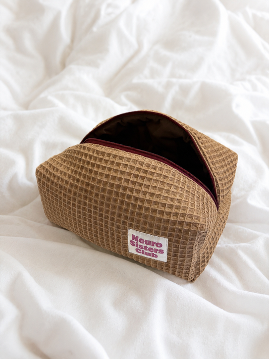 Trousse nid abeille marron