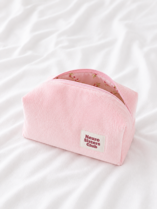 trousse de toilette minky rose
