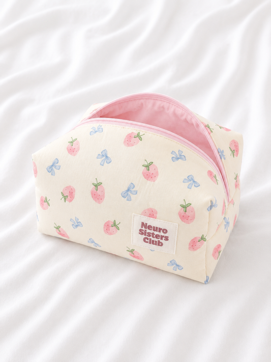 Trousse de toilette noeud & fraise