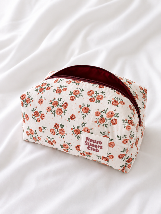 Trousse de toilette fleurs oranger