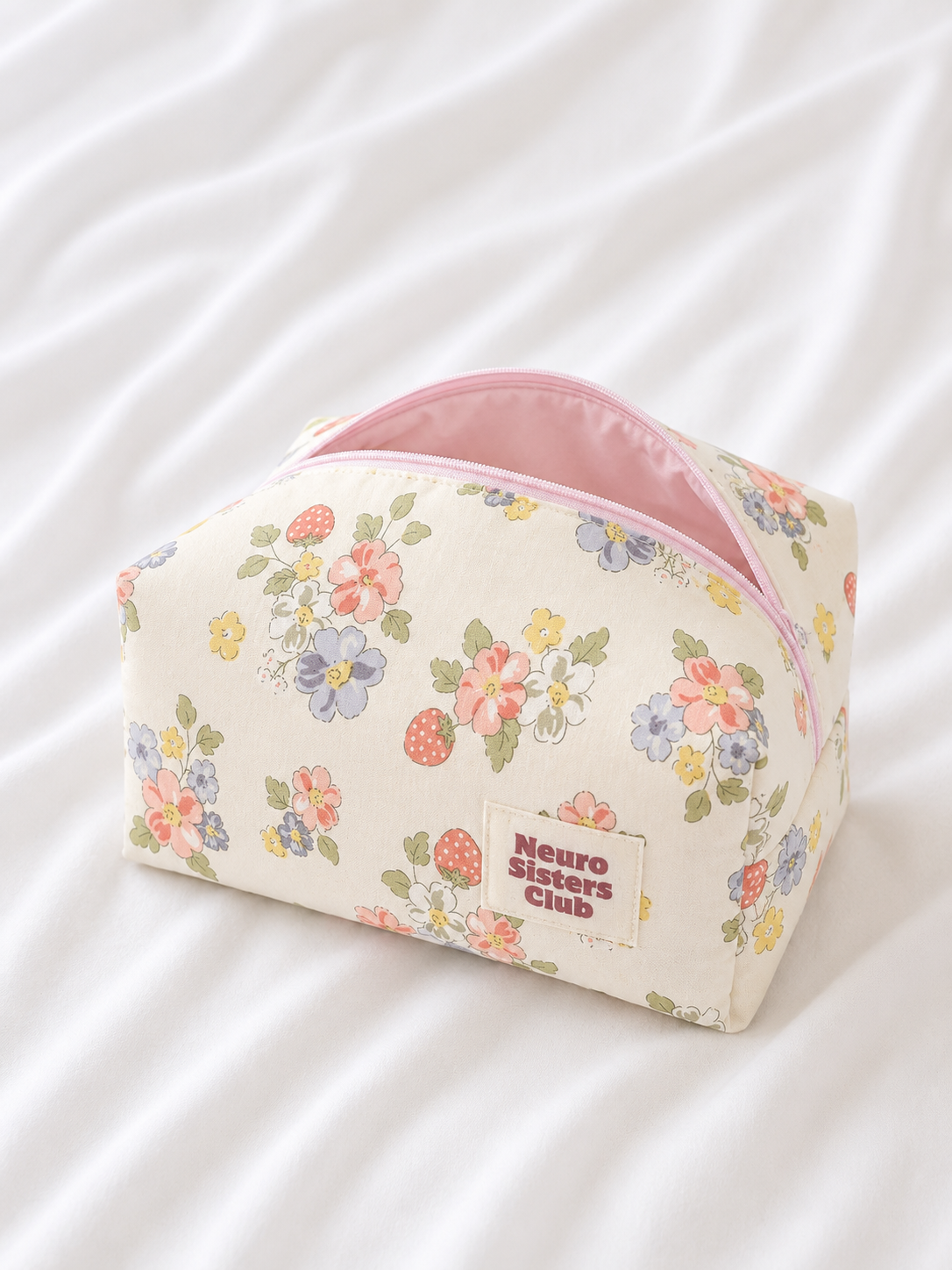 Trousse de toilette fleurs & fraise