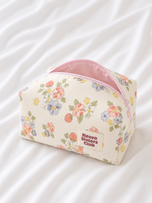 Trousse de toilette fleurs & fraise