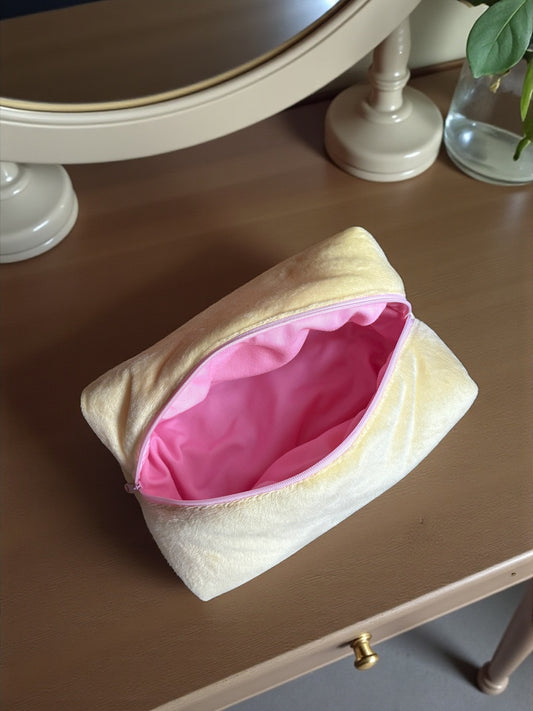 Trousse de toilette minky jaune
