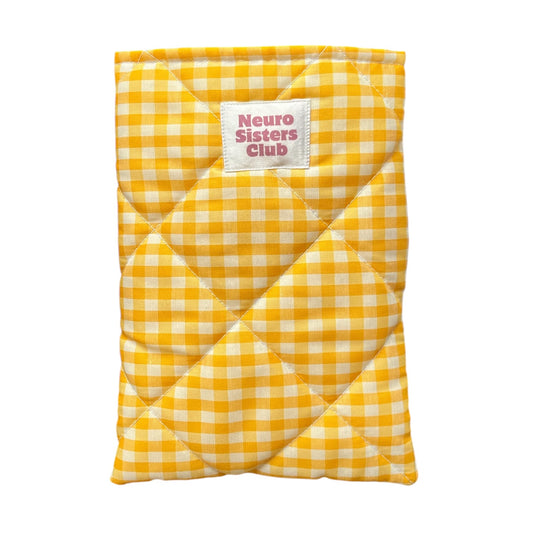 Yellow gingham book cover