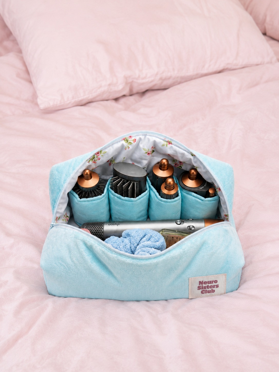 TROUSSE POUR DYSON AIRWRAP MINKY BLEU
