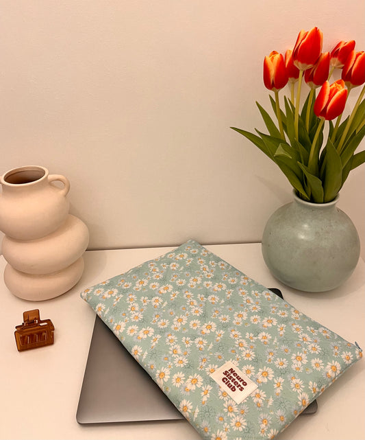 Blue flower computer case